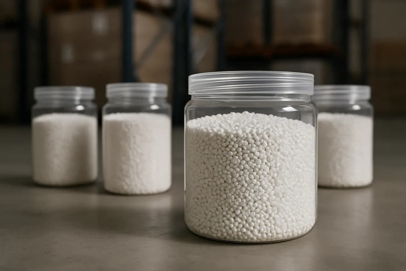 Industrial calcium chloride desiccant moisture-absorber granules, Canada