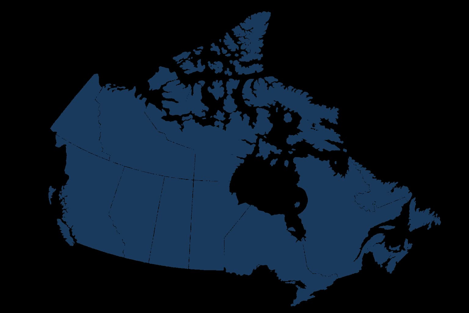 Map of Canada showing Chloride.ca chloride delivery coverage across all provinces and territories
